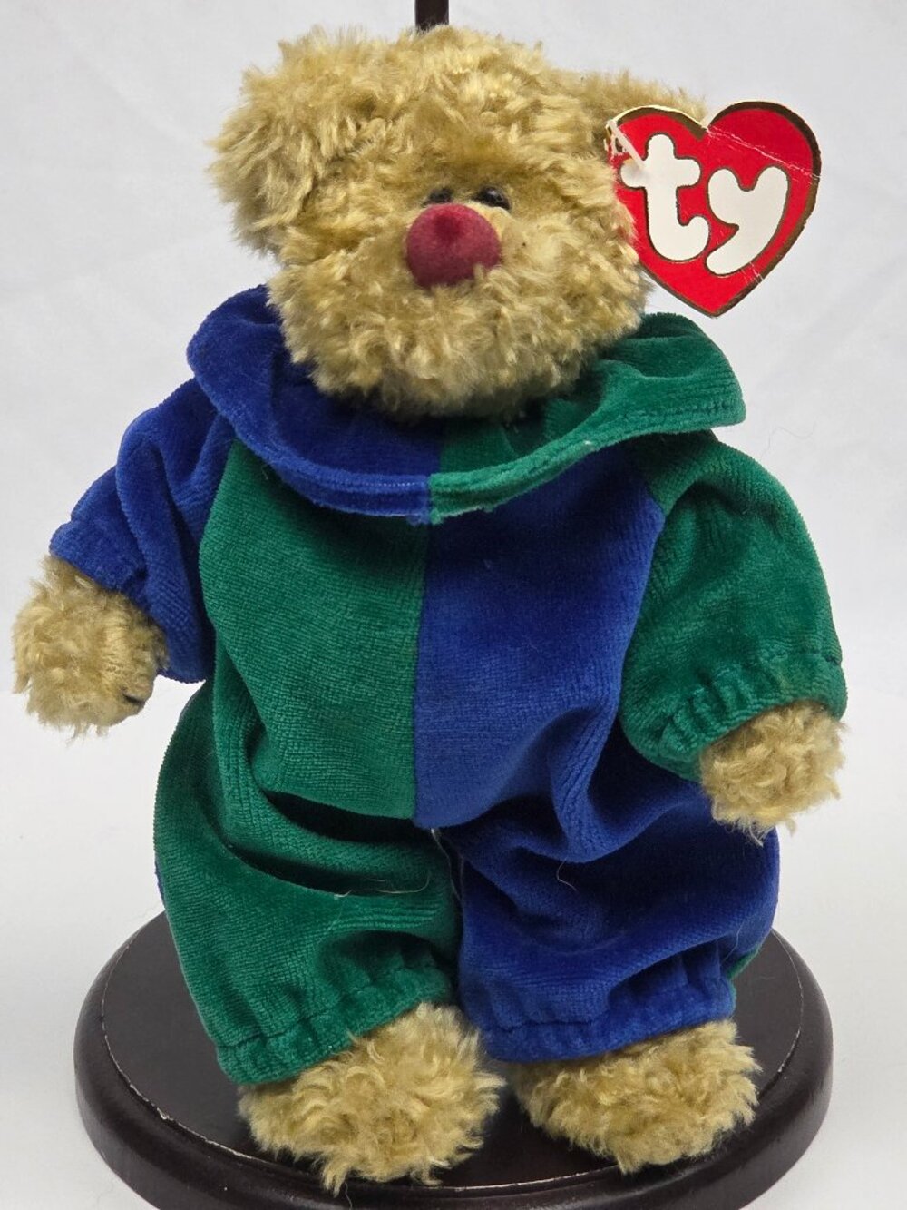 Ty Attic Treasures Piccadilly Beanbag Plush Bear 1993 Blue Green Outfit